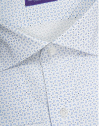 Patrick Hellmann Collection White Shirt With Blue Paisley Pattern thumbnail 1
